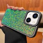 For iPhone 14 Diamond Glitter Shiny Surface TPU Phone Case(Green)