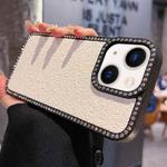 For iPhone 15 Diamond Glitter Shiny Surface TPU Phone Case(White)