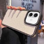 For iPhone 16 Diamond Glitter Shiny Surface TPU Phone Case(White)
