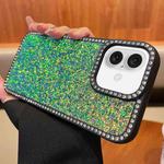 For iPhone 16 Diamond Glitter Shiny Surface TPU Phone Case(Green)