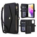 For Samsung Galaxy A52 5G Multifunctional Wallet Detachable Leather Phone Case with Lanyard(Black)