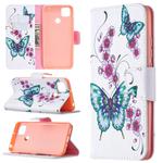 For Xiaomi Redmi 9C Colored Drawing Pattern Horizontal Flip Leather Case with Holder & Card Slots & Wallet(Peach Blossom and Butterfly)