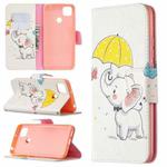 For Xiaomi Redmi 9C Colored Drawing Pattern Horizontal Flip Leather Case with Holder & Card Slots & Wallet(Elephant)