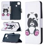 For Xiaomi Redmi 9C Colored Drawing Pattern Horizontal Flip Leather Case with Holder & Card Slots & Wallet(Panda)