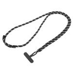 Universal Colorful Buckle Adjustable Mobile Phone Anti-lost Crossbody Lanyard(Black White Twill)