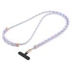 Universal Colorful Buckle Adjustable Mobile Phone Anti-lost Crossbody Lanyard(Blue Purple Pink)