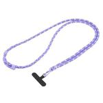 Universal Colorful Buckle Adjustable Mobile Phone Anti-lost Crossbody Lanyard(Purple White)