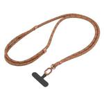 Universal Colorful Buckle Adjustable Mobile Phone Anti-lost Crossbody Lanyard(Brown Black)