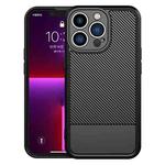 For iPhone 13 Pro Carbon Fiber Series Fine Hole TPU Phone Case(Black)