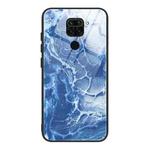 For Xiaomi Redmi Note 9 Marble Pattern Glass Protective Case(DL03)