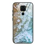 For Xiaomi Redmi Note 9 Marble Pattern Glass Protective Case(DL06)