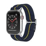 For Apple Watch 42mm / 41mm / 40mm / 38mm Dual-Color Nylon Watch Band(Blue Yellow)