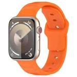 For Apple Watch 42mm / 41mm / 40mm / 38mm Vertical Grain Reverse Buckle Silicone Watch Band(Orange)