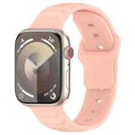 For Apple Watch 42mm / 41mm / 40mm / 38mm Vertical Grain Reverse Buckle Silicone Watch Band(Retro Rose)