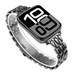 For Apple Watch 46mm / 49mm / 45mm / 44mm Water Drop Zinc Alloy Watch Band(Black)