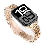 For Apple Watch 42mm / 41mm / 40mm / 38mm Water Drop Zinc Alloy Watch Band(Rose Gold)