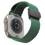 For Apple Watch 46mm / 49mm / 45mm / 44mm Magnetic Buckle Breathable Silicone Watch Band(Deep)