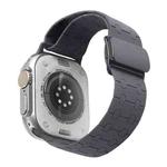For Apple Watch 46mm / 49mm / 45mm / 44mm Magnetic Buckle Breathable Silicone Watch Band(Starry Gray)
