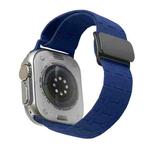 For Apple Watch 46mm / 49mm / 45mm / 44mm Magnetic Buckle Breathable Silicone Watch Band(Midnight Blue)