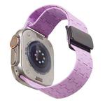 For Apple Watch 42mm / 41mm / 40mm / 38mm Magnetic Buckle Breathable Silicone Watch Band(Lavender)