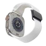 For Apple Watch 42mm / 41mm / 40mm / 38mm Magnetic Buckle Breathable Silicone Watch Band(White)