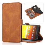 For Motorola Moto E5 Retro Magnetic Closing Clasp Horizontal Flip Leather Case with Holder & Card Slots & Photo Frame & Wallet(Brown)