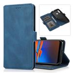 For Motorola Moto E6 Plus Retro Magnetic Closing Clasp Horizontal Flip Leather Case with Holder & Card Slots & Photo Frame & Wallet(Navy Blue)