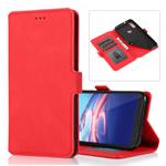 For Motorola Moto E7 Retro Magnetic Closing Clasp Horizontal Flip Leather Case with Holder & Card Slots & Photo Frame & Wallet(Red)