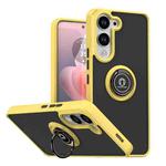For vivo Y29s 5G Q Shadow 1 Series TPU + PC Phone Case with Ring(Yellow)