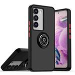 For vivo V30 Lite 5G Q Shadow 1 Series TPU + PC Phone Case with Ring(Black+Red)