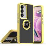 For vivo V30 Lite 5G Q Shadow 1 Series TPU + PC Phone Case with Ring(Yellow)