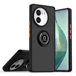 For vivo V40 Lite 5G Q Shadow 1 Series TPU + PC Phone Case with Ring(Black+Red)