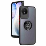 For vivo Y02 4G Q Shadow 1 Series TPU + PC Phone Case with Ring(Black+Red)