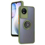 For vivo Y02 4G Q Shadow 1 Series TPU + PC Phone Case with Ring(Green)