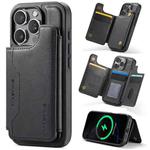 For iPhone 16 Pro DG.MING MAGKING-K3 Series MagSafe RFID Card Bag Detachable Phone Case(Black)