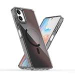 For Samsung Galaxy A06 4G Plating Gradient Discolor MagSafe Phone Case(Black)