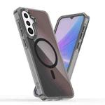 For Samsung Galaxy A56 5G Plating Gradient Discolor MagSafe Phone Case(Black)