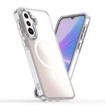 For Samsung Galaxy A56 5G Plating Gradient Discolor MagSafe Phone Case(White)