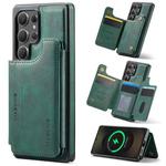 For Samsung Galaxy S25 Ultra 5G DG.MING MAGKING-K3 Series MagSafe RFID Card Bag Detachable Phone Case(Green)
