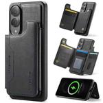 For Samsung Galaxy S25 Edge 5G DG.MING MAGKING-K3 Series MagSafe RFID Card Bag Detachable Phone Case(Black)