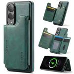 For Samsung Galaxy S25 Edge 5G DG.MING MAGKING-K3 Series MagSafe RFID Card Bag Detachable Phone Case(Green)