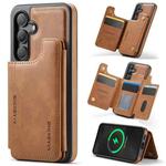 For Samsung Galaxy S24 5G DG.MING MAGKING-K3 Series MagSafe RFID Card Bag Detachable Phone Case(Brown)