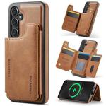 For Samsung Galaxy S24+ 5G DG.MING MAGKING-K3 Series MagSafe RFID Card Bag Detachable Phone Case(Brown)