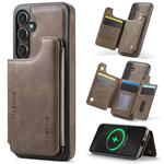 For Samsung Galaxy S24+ 5G DG.MING MAGKING-K3 Series MagSafe RFID Card Bag Detachable Phone Case(Coffee)