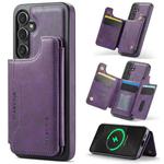 For Samsung Galaxy S24+ 5G DG.MING MAGKING-K3 Series MagSafe RFID Card Bag Detachable Phone Case(Purple)