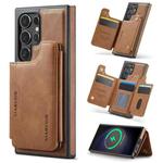 For Samsung Galaxy S23 Ultra 5G DG.MING MAGKING-K3 Series MagSafe RFID Card Bag Detachable Phone Case(Brown)