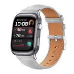For Huawei Watch D2 22mm xDfind Flat Head Black Shark Fine Grain Leather Watch Band(Grey)