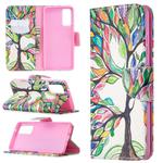 For Samsung Galaxy S20 FE 5G / S20 Lite Colored Drawing Pattern Horizontal Flip Leather Case with Holder & Card Slots & Wallet(Life Tree)