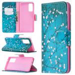 For Samsung Galaxy S20 FE 5G / S20 Lite Colored Drawing Pattern Horizontal Flip Leather Case with Holder & Card Slots & Wallet(Plum Blossom)
