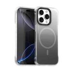 For iPhone 16 Pro Max Borderless Series Magnetic MagSafe Gradient Color Phone Case(Black)